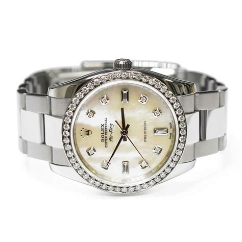 rolex airking mop diamond|Rolex diamond air king.